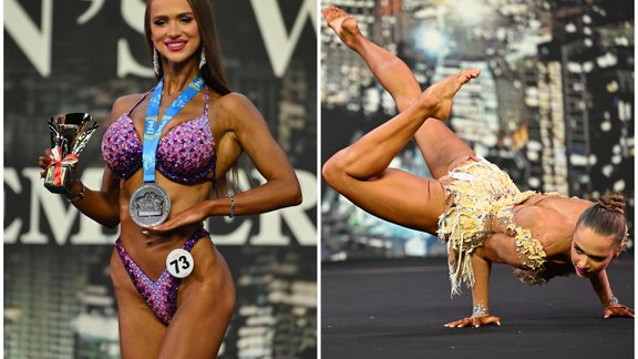 Foto: Latviete Vanesa izcīna sudrabu IFBB Pasaules fitnesa čempionātā Tokijā