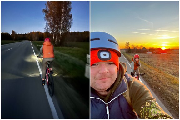 142 kilometri 24 stundās ar velo. Tēva un dēla rudenīgais piedzīvojums