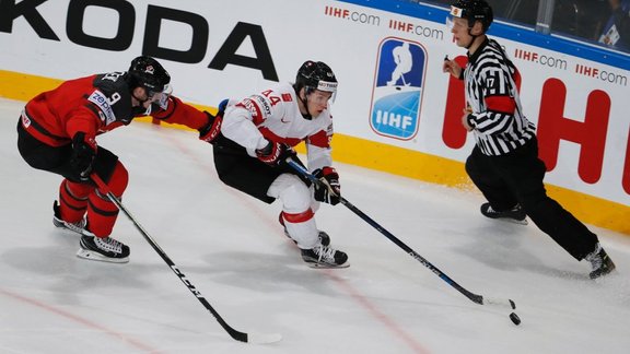 Switzerland Pius Suter with Canada Matt Duchene