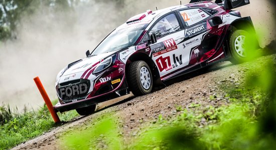 Seskam/ Francim ceturtā vieta WRC Latvijas posma "shakedown" braucienos