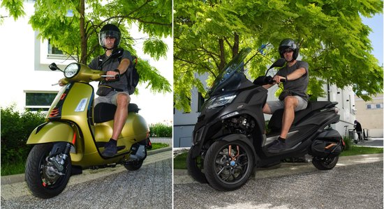 Ar B kategoriju: 'Vespa', kurā iemīlēties, un futūristiskais 530 ccm 'Piaggio'