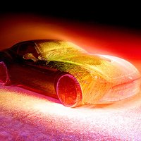 Mākslas projekts: Jaunam 'Ferrari' milzu ātrumā pūš virsū krāsu
