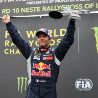 Легендарный гонщик Себастьян Леб выиграл соревнования World RX в Риге