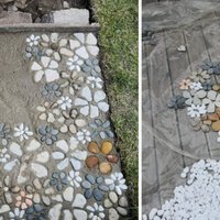 ФОТО. Творческий подход и 100 кг камней: садовая дорожка своими руками