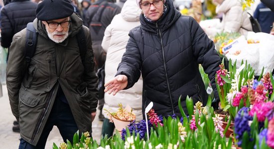 Рига 8 марта: город в цветах и Марш солидарности женщин (ФОТО)
