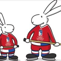 Nākamā gada pasaules hokeja čempionāta talismani - zaķi Bobs un Bobeks