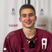 Martins Laviņš pēc Latvijas U-20 hokeja izlases uzvaras pār Čehiju