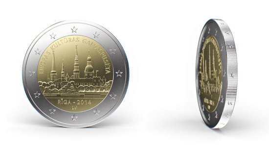Esplanādē prezentēs Eiropas kultūras galvaspilsētai Rīgai veltīto divu eiro monētu