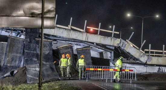 ФОТО. На Таллинском шоссе в Эстонии взорван виадук 