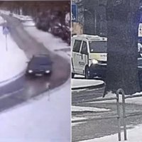 Video: Valmierā jaunietis ar BMW pārlido "gulošo policistu" un ietriecas kokā