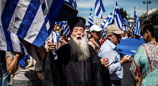 Grieķijā protestē pret vienošanos ar Maķedoniju