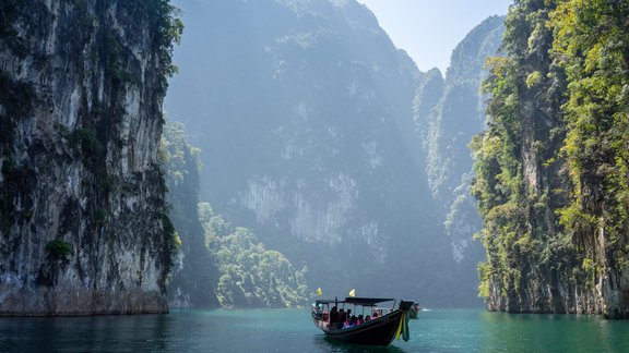 Khao Sok National Park, Taizeme, klintis, laiva