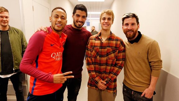 Bieber, Messi, Neymar, Suares