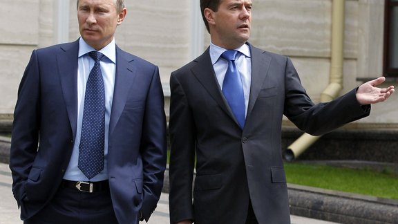 Vladimir Putin and Dmitry Medvedev