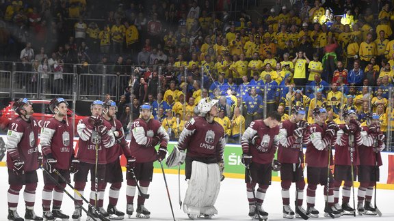 Hokejs, pasaules čempionāts: Latvija - Zviedrija