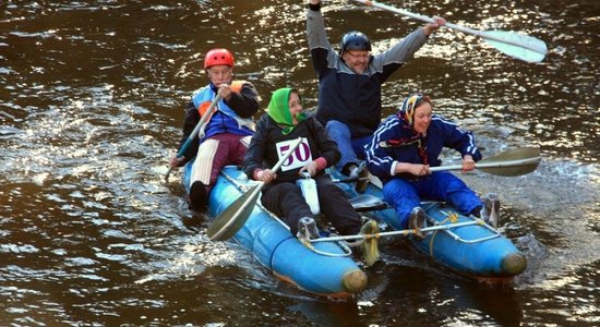 Foto: Leģendārās Amatas ūdenstūrisma sacensības svin 50. jubileju