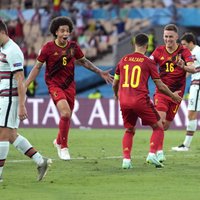 Beļģijas izlase smagā spēles izskaņā notur uzvaru pret iepriekšējo čempioni Portugāli