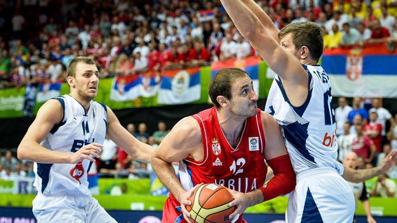 EČ basketbolā: Serbija - Bosnija un Hercegovina