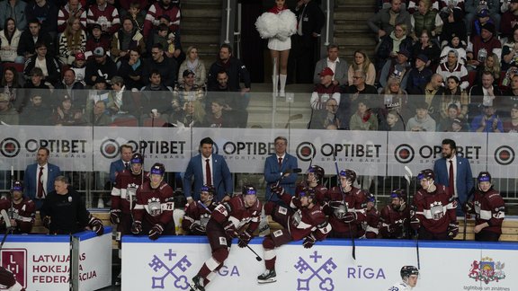 Latvijas hokeja izlases pārbaudes spēle pret Somiju