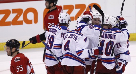 ‘Senators’ bez Daugaviņa nespēj pieveikt ‘Rangers’; sērijā nepieciešama septītā spēle