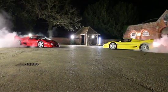 Video: rallijs pa grants ceļiem un virves vilkšana ar 'Ferrari F50'