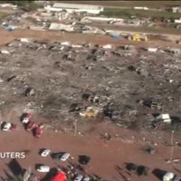 Video no gaisa: Traģiskā sprādziena izpostītais pirotehnikas tirdziņš Meksikā