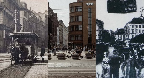 Rīga pirms 125 gadiem: pastaiga Basteja un Aleksandra bulvāra krustojumā