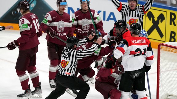 Hokejs, pasaules čempionāts 2022: Latvija - Austrija - 10