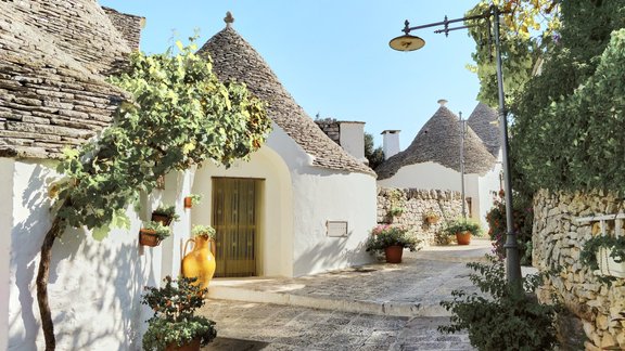 Alberobello Apūlija Itālija trulli