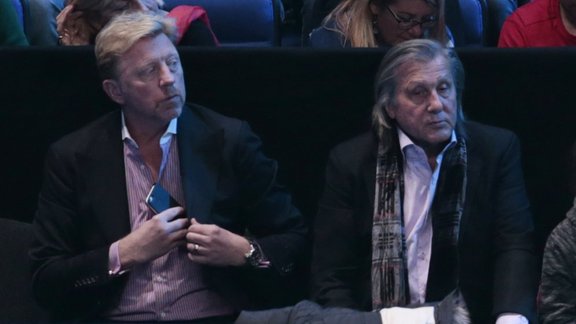 Boris Becker and Ilie Nastase 