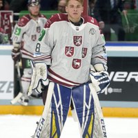 Latvijas hokeja vārtsargs Grigals cer debitēt pasaules čempionātā