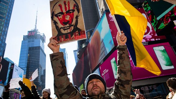 Ukrainas atbalsta protests Ņujorkā, ASV