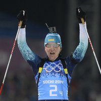 Ukrainas biatlonistes valstij tik smagajā laikā izcīna pirmo olimpisko zeltu Sočos