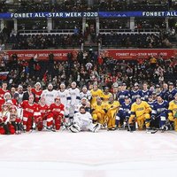 Dārziņš ar Bobrova divīzijas komandu uzvar KHL Visu zvaigžņu spēlē
