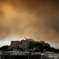 Meža ugunsgrēka dēļ iedzīvotāji Atēnu pievārtē spiesti pamest mājas