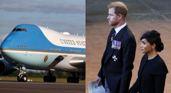 Princim Harijam pēc karalienes bērēm atteikts lidojums 'Air Force One'