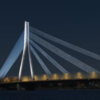 Izgaismos arī Vanšu tiltu