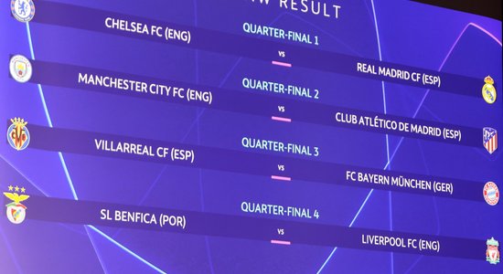 UEFA Čempionu līgas ceturtdaļfinālā 'Chelsea' spēkosies ar 'Real'