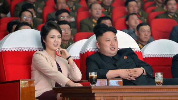 Ri Sol-Ju and Kim Jong-Un