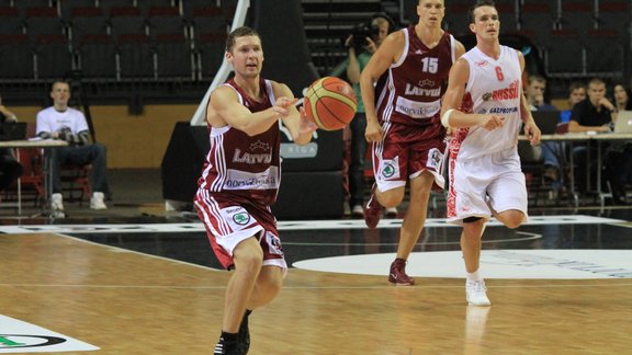 Pārbaudes spēle basketbolā Latvija-Krievija - 19