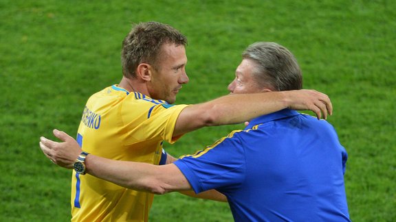 Andriy Shevchenko and Oleg Blohin