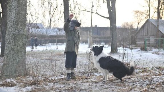 Filmas 'Puika ar suni' četrkājainais aktieris mājās gana papagaili un jūras cūciņu