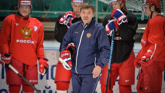 Russian head coach Oleg Znarok 