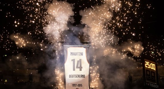 Novicka numura iemūžināšanas vakarā Vācijas basketbolisti uzvar spēcīgo Franciju