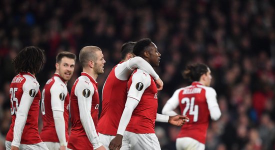 'Arsenal' vēlreiz pieveic 'AC Milan'; noskaidroti arī pārējie Eiropas līgas ceturtdaļfinālisti