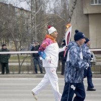 В Риге можно увидеть настоящий олимпийский факел