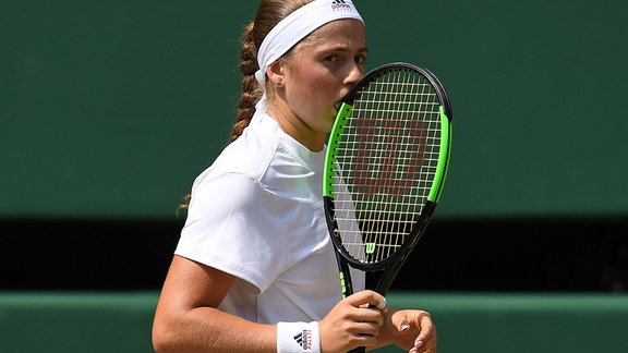 Teniss, Vimbldonas čempionāts: Jeļena Ostapenko - Angelika Kerbere - 7