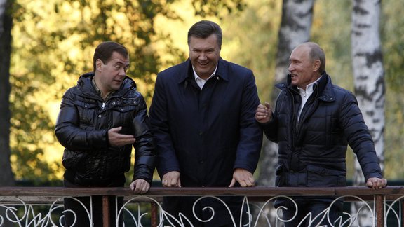 Putin, Yanukovic and Medvedev