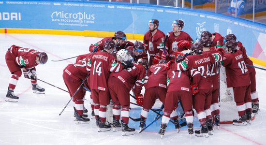 Latvijas hokejisti kapitulē Universiādes mačā pret Kazahstānu