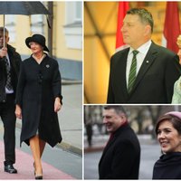 Foto: Dānijas kroņprincese un Latvijas pirmā lēdija priecē ar eleganci